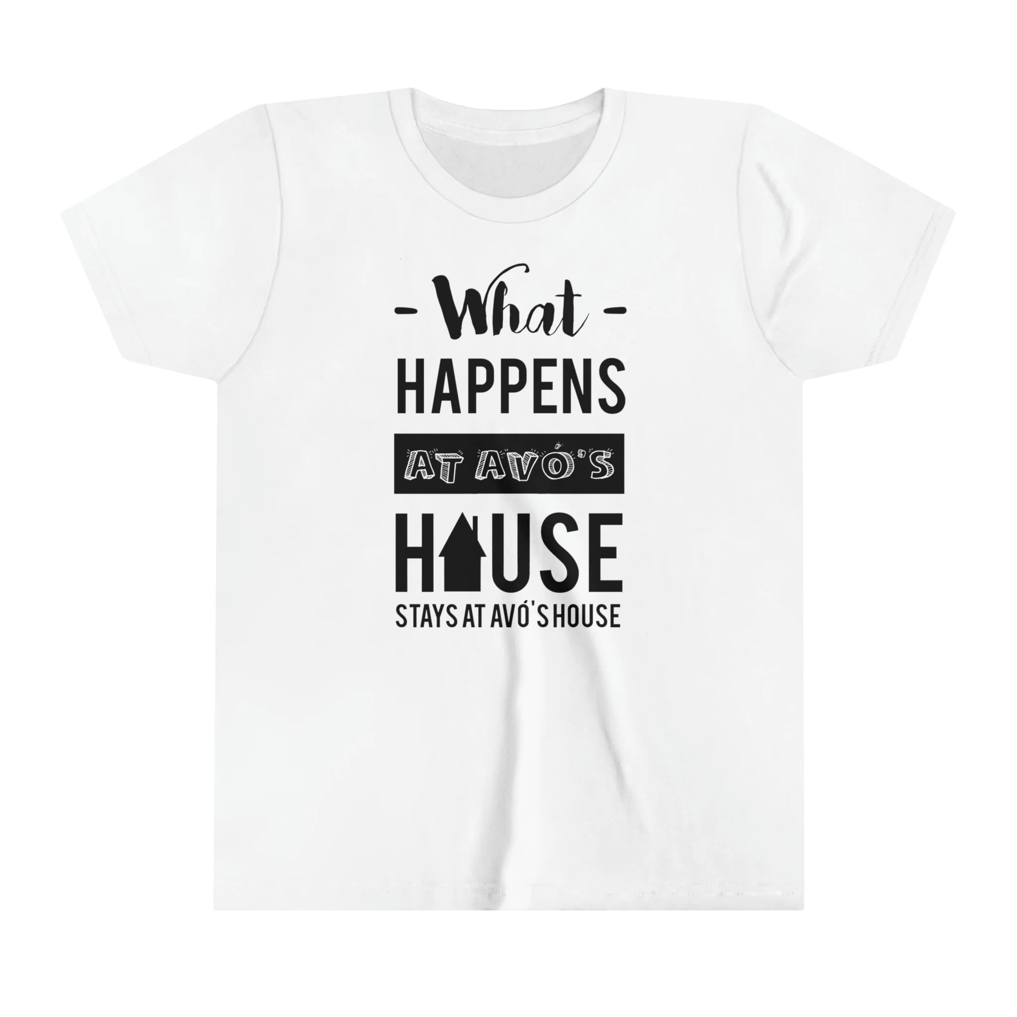 Youth Size What Happens at Avó's Tee (S-XL) - Image 3